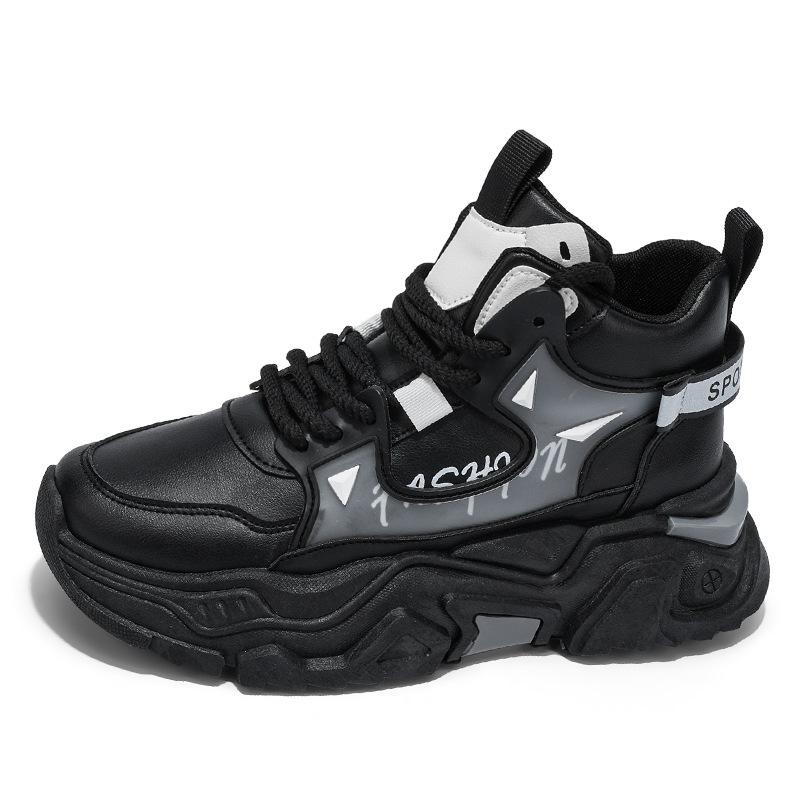 High-top Chunky Sneakers Fashion Breathable Casual Sports Shoes Comfortable Platform Footwear