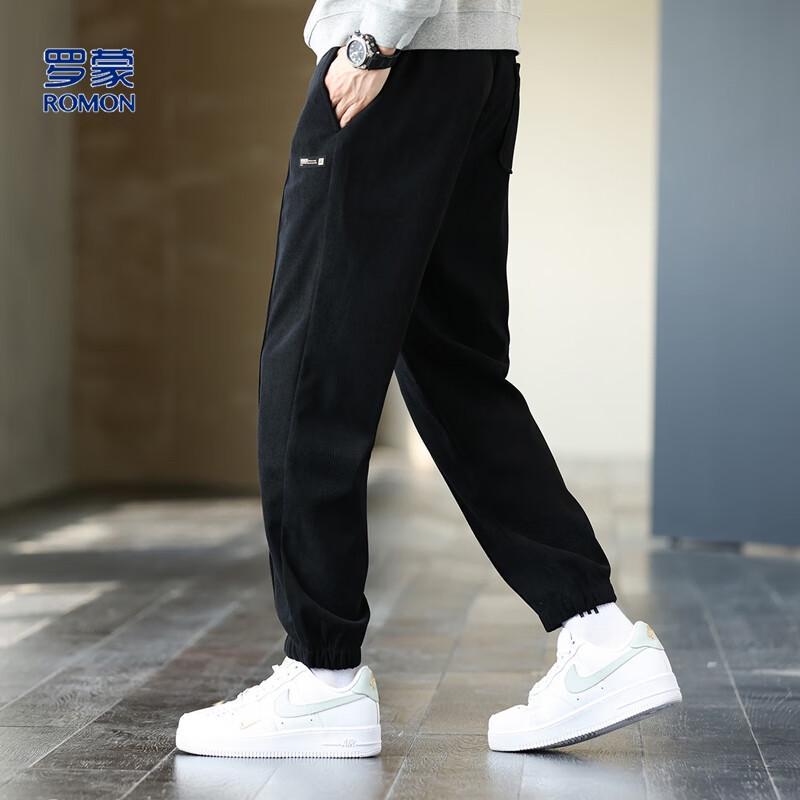 Luomeng Men's Corduroy Casual Jogger Pants