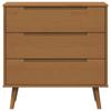 Chest of Drawers MOLDE Caramel 80 x 40 x 80 cm Solid Pine Wood