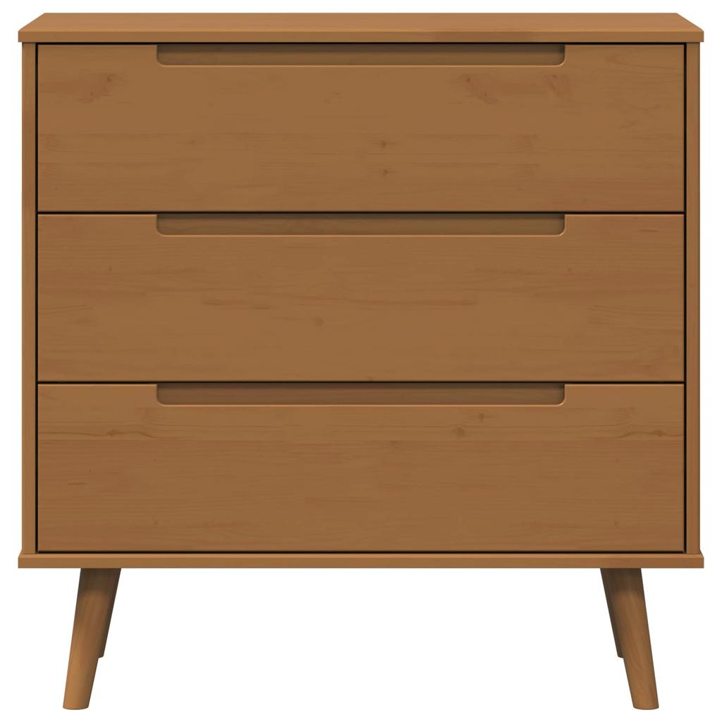 Chest of Drawers MOLDE Caramel 80 x 40 x 80 cm Solid Pine Wood