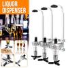 30ml 3 Flaschen Wandhalterung Wandmontierter Wein Spirituosen Getränke Spender Bar Bier Soda Silber Bar Weinhalter Schnapsständer Maschine