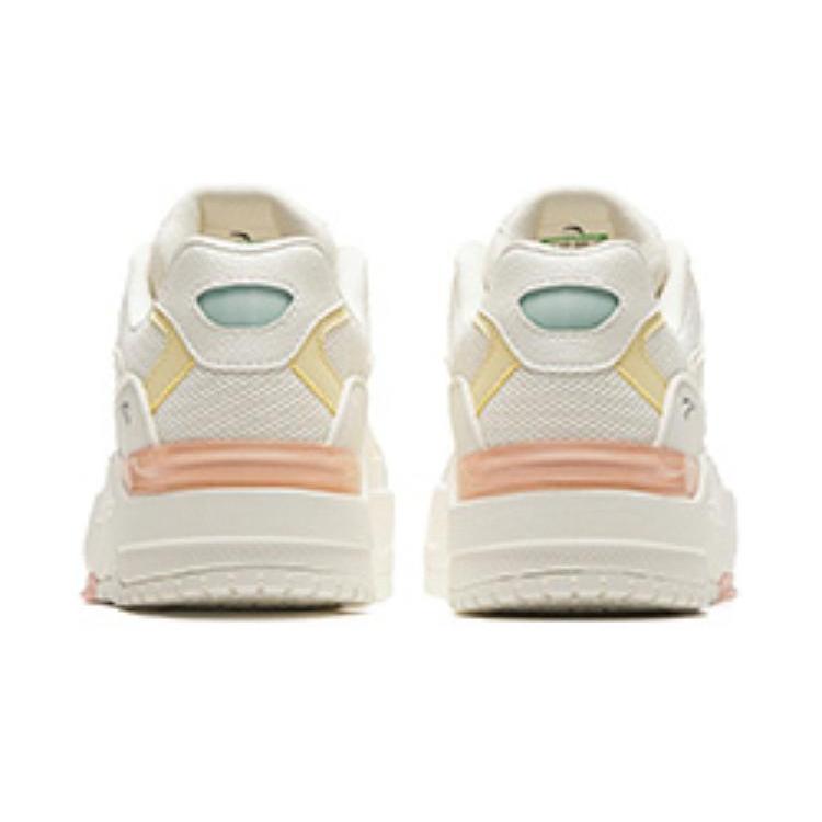 Anta Slip Resistant Abrasion Resistant Low Top Skateboard Shoes Women's White Multicolor 122428054-1