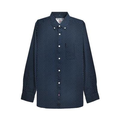 Mens Pin Dot Long-Sleeved Shirt