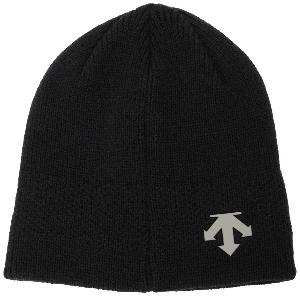 DESCENTE Junior Knit Simple Design for Kids and DWDWJC60 BLK Cap, Warm, Sweat-Wicking, Quick-Drying, Antibacterial, Odor-Resistant, Children,