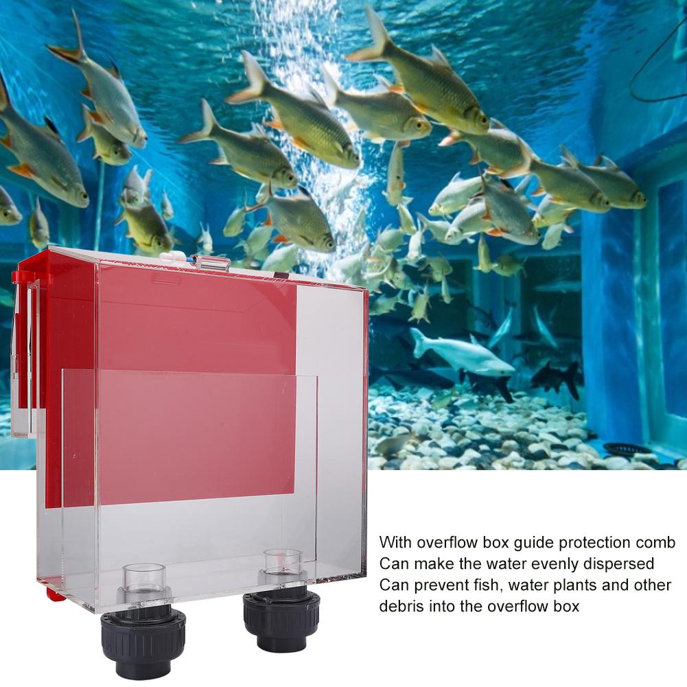 Acryl Rot Aquarium Siphon Freies Löcher Ohne Strom Selbst Starten Überlauf Box Fisch Tanks