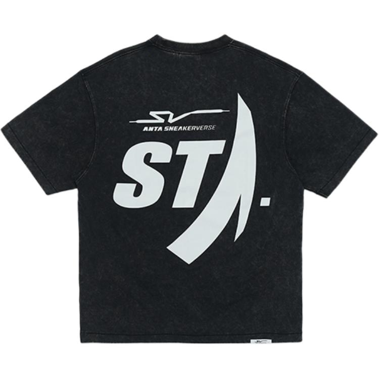 Anta SV Series Simple Round Neck Breathable Letter Print Short Sleeve T-Shirt Unisex Tops 172621108V-2