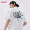 T-shirt da uomo a maniche corte in puro cotone, vestibilità larga, Baleno