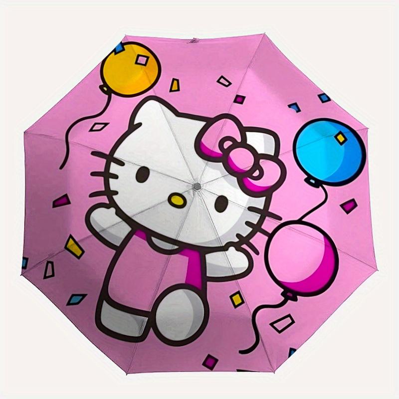

1pc Hello Kitty Automatic Umbrella Durable Iron Frame & Plastic Handle, Gift for Men & Women, Sturdy Construction, Playful Design yy250826186