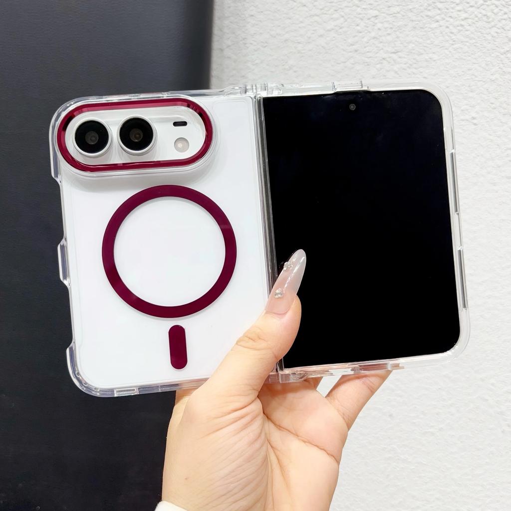 New Clear Magnetic Ultra Slim Phone Case for IPhone Duo IPhone 18 Fold for Magsafe Wireless Charging Hard Bumper Protect Cover