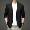 New solid color men's suit jacket 2026 early spring casual business jacket