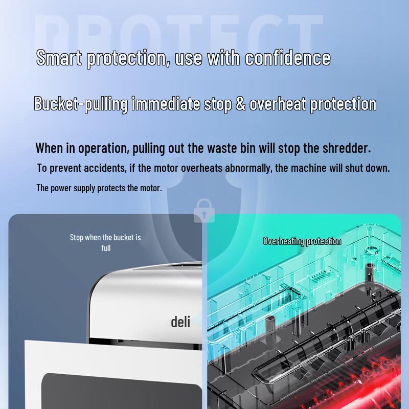 Deli 9914 High-Security Automatic Commercial Shredder CN plug (adapter included)