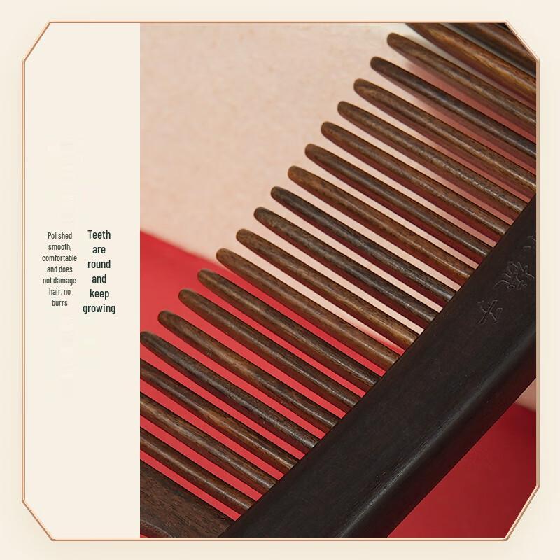 Elegant Sandalwood Comb Gift Box