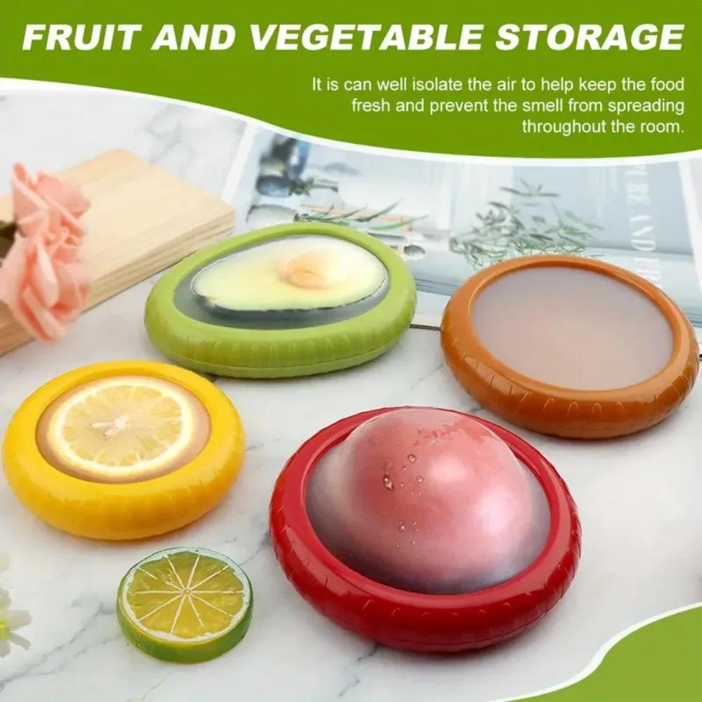1/4 stücke Küche Lagerung Box Obst Gemüse Container Frische Box Avocado Tomaten Zitrone Zwiebel Frischhalten Schärfer Küche Gadget