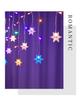 LED Snowflake Curtain Icicle Lights - Christmas & Holiday String Fairy Decoration