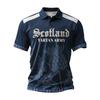 Men's Scotland Support Polo Shirt 2026 Football World Cup Design Short Sleeve Lightweight Casual Sportswear