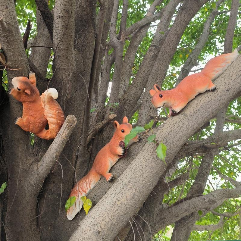 

Фигурка белки, статуи, скульптура альпиниста, подвесное дерево, садовая статуя, украшения для обнимашек, подарки на открытом воздухе, садовый декор, смола