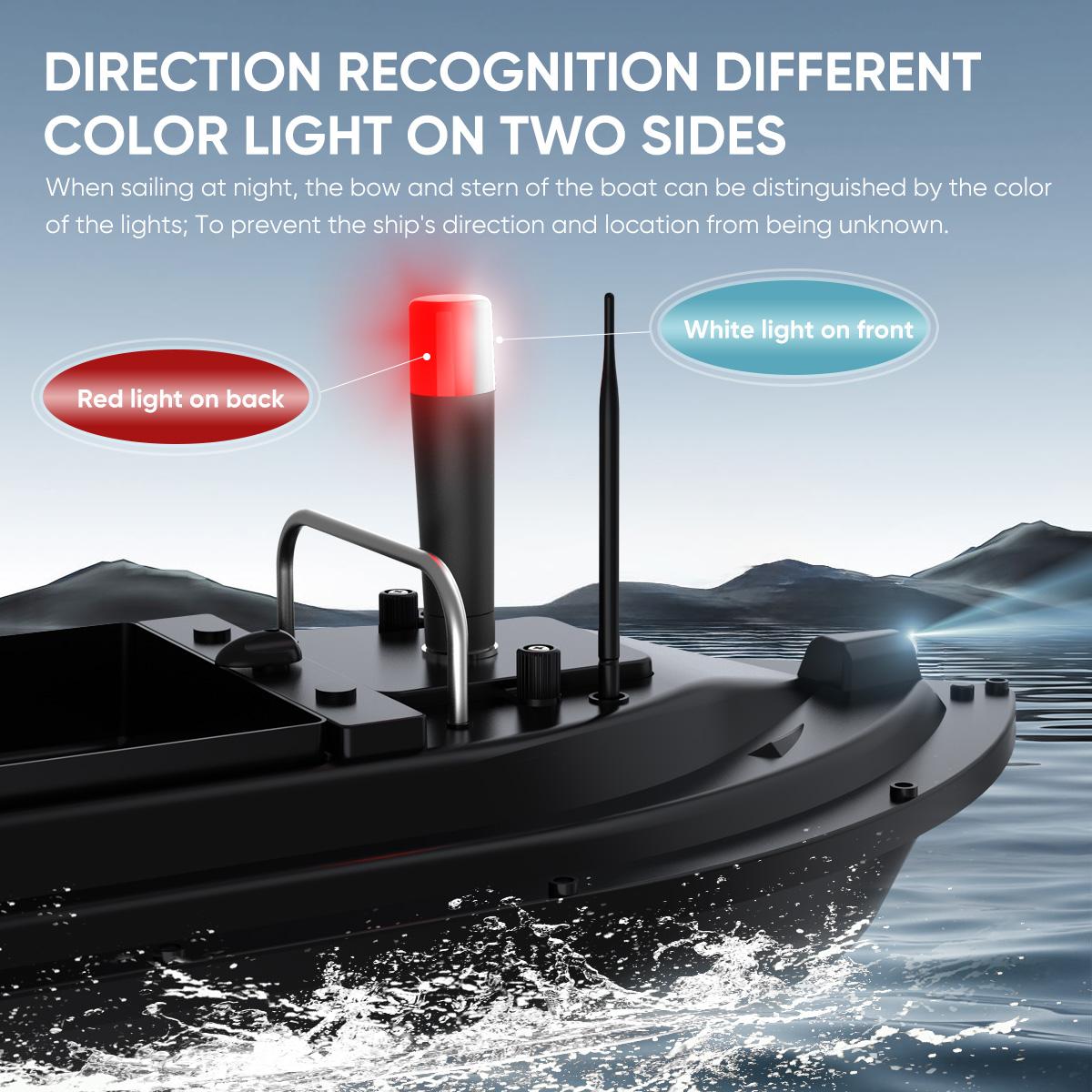 

Boat Navigation Lights for Fishing Bait Boat LED Boat Lights Waterproof with 300 500M Long Distance IP67 Waterproof чёрный