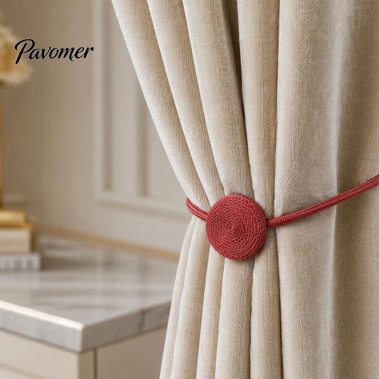 Magnetic Curtain Tiebacks Tiebacks, Modern Rope Tie Backs, Easy To Use Clips Decorative Drapes Holdbacks for Home Indoor Bedroom Office Strong Magnet