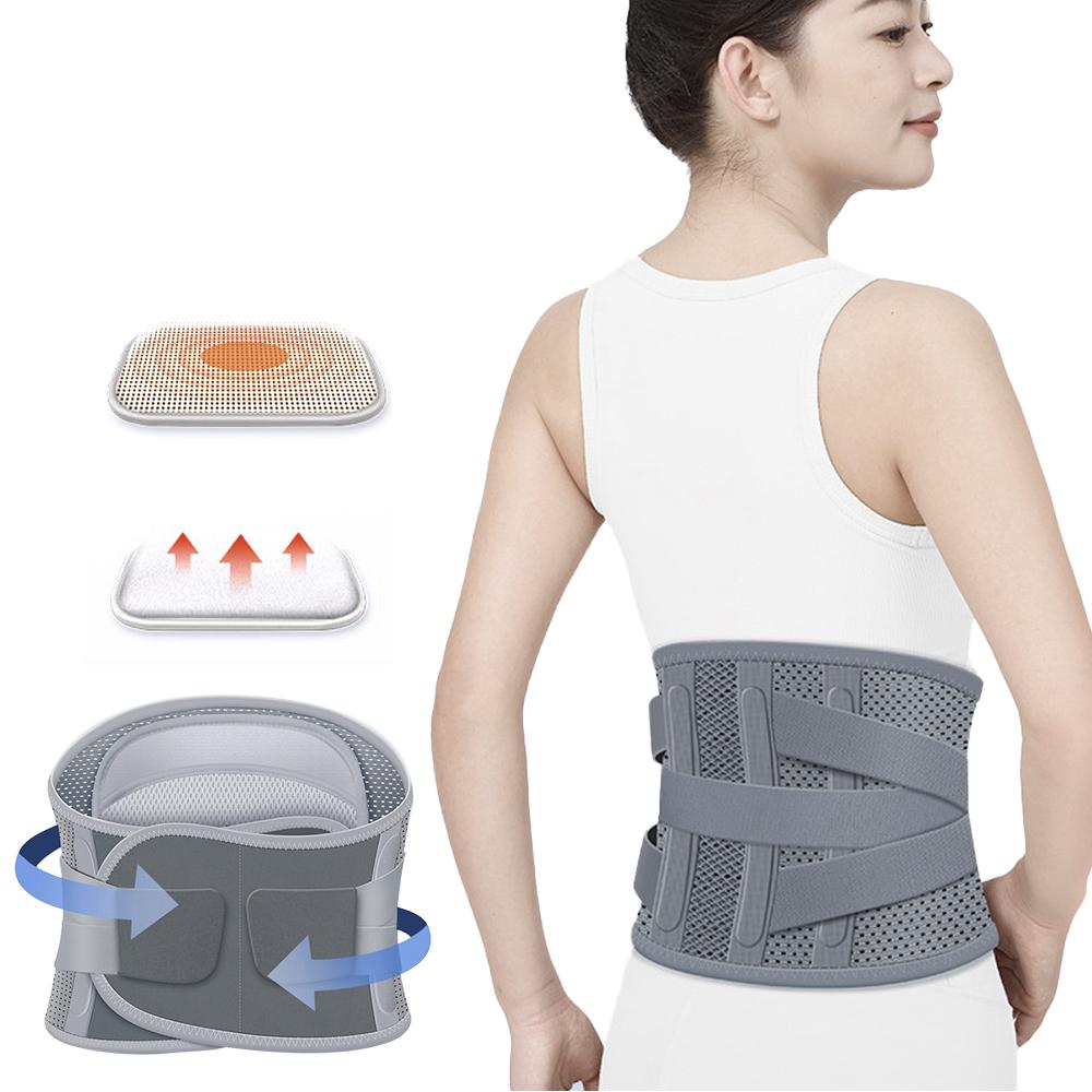 Lower Back Brace For Back Pain Relief, Breathable Lower Back Support For Women Men, Adjustable Lumbar Support Belt With 4 Stays
