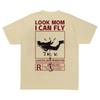 Nowość Letni T-shirt LOOK MOM I CAN FLY Zabawny Nadruk T-shirt Męski Damski Cactus Jack Swag Hip Hop Streetwear Top