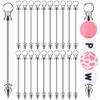 30Pcs Stylish Rod Pendants Metal Jewelry Supplies Jewelry Craft Metal Stick Pendants for Custom Necklaces and Earrings