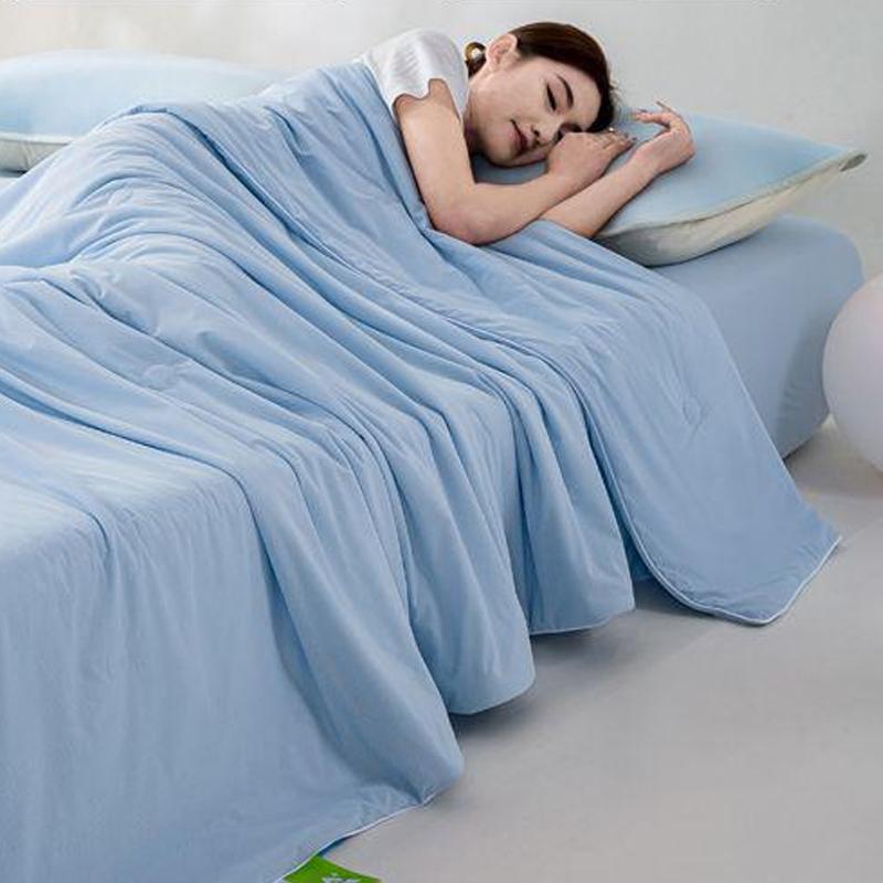 

Летнее прохладное удобное одинарное тонкое одеяло, машинная стирка, одеяло-кондиционер, одеяло для студенческого общежития, постельное белье, повседневное одеяло 150x200cm синий