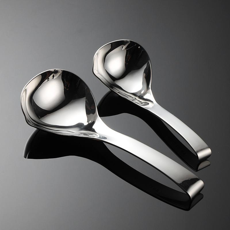 304 stainless steel beautiful spoon household large soup shell spoon hanging edge design hotel public spoon kitchen gift