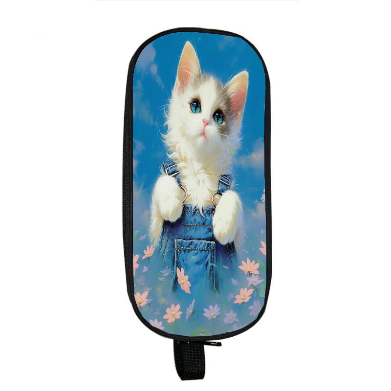 Capybara Cat Dog Pencil Cases Horse Tiger Panda Pencil Bag Wolf Pouch Holder Box for Girls Office Student Stationery Organizer School Supplies