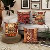 Ethnisch Stil Muster Quadrat Polyester Kissenbezug Sofa Wohnzimmer Dekorative Kissenhülle Schlafzimmer Nachttisch Kissenbezug
