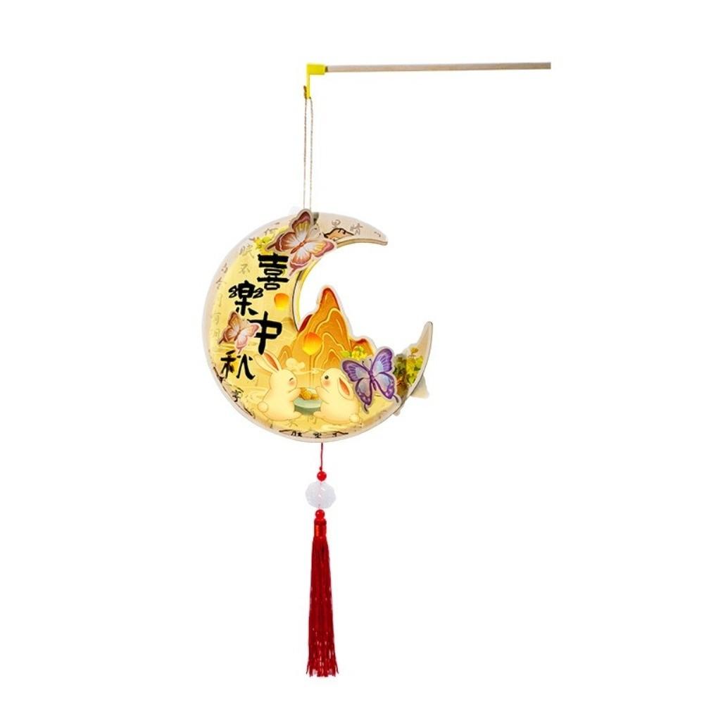 Glowing Rabbit Lanterns Cartoon Lantern DIY Material Package  Mid-Autumn Festival