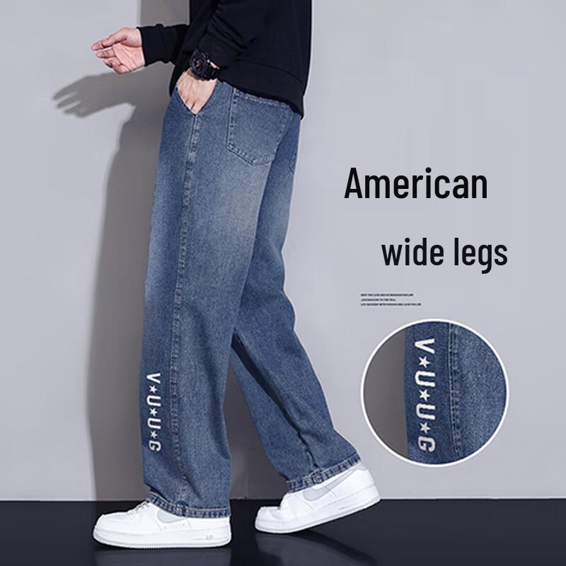 

VUUG Men s American Retro Straight-Leg Denim Jeans 2XL