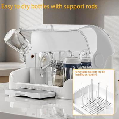 Baby Bottle Storage Organizer Large Baby Bottle Organizer with Cover Dust-Proof Containers for Pump Feeding Pantry Countertop