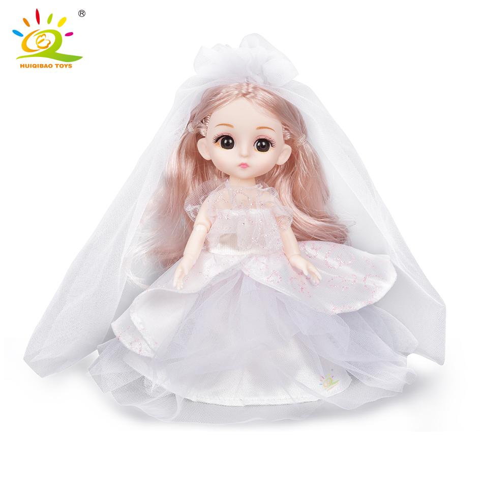 

Свадебное платье BJD 13, 15 см, 1/12, подвижная шарнирная кукла, обнаженное тело телесного цвета с одеждой, модные игрушки для детей, девочек 1 15cm