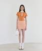 KANDINI Orange Plaid Mini Skirt
