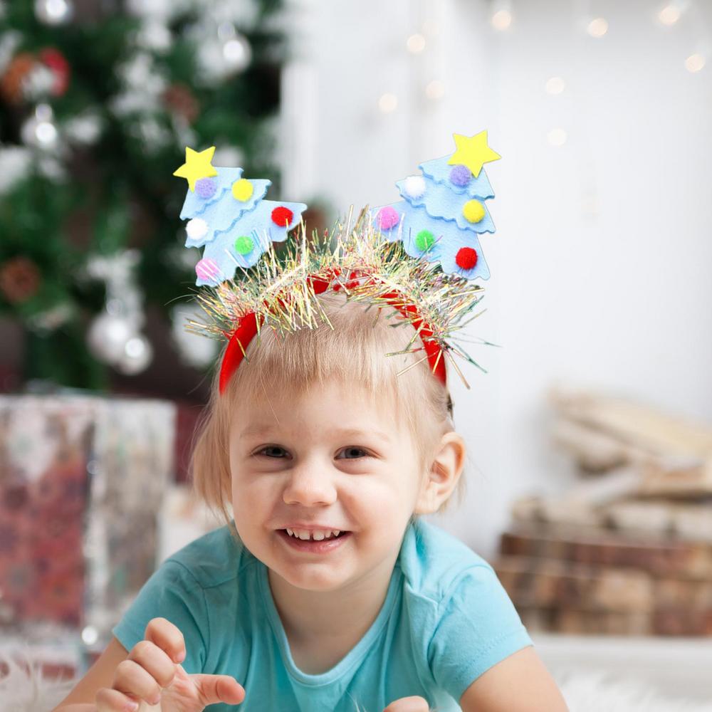 

Party Favors Headbands Christmas Tree Hairband For Cosplay Decorative Christmas Hair Hoops For Christmas Party Family Reunion синий