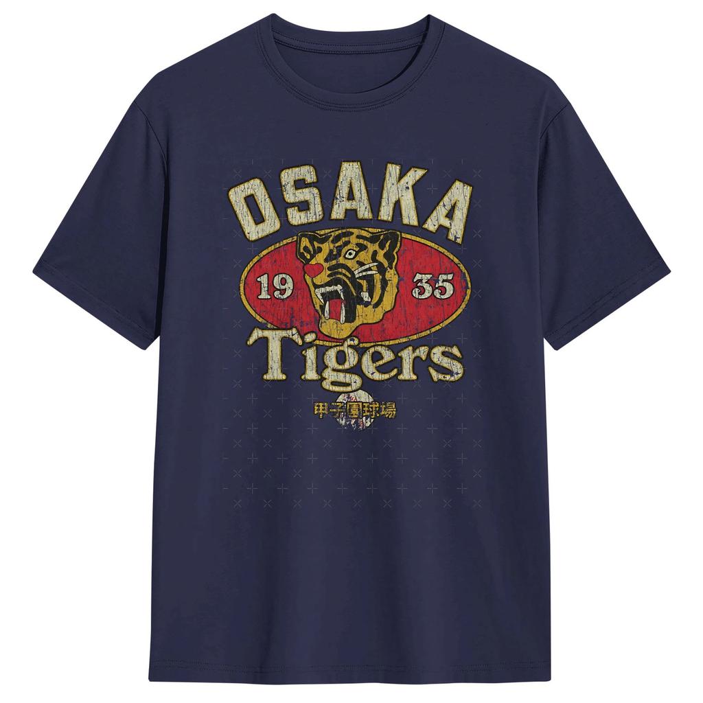 Unisexs Osaka Tigers 1935 T Shirts Pure Cotton Clothing Summer Vintage Short Sleeve T Shirt Crewneck Hip Hop Design Tee Shirt