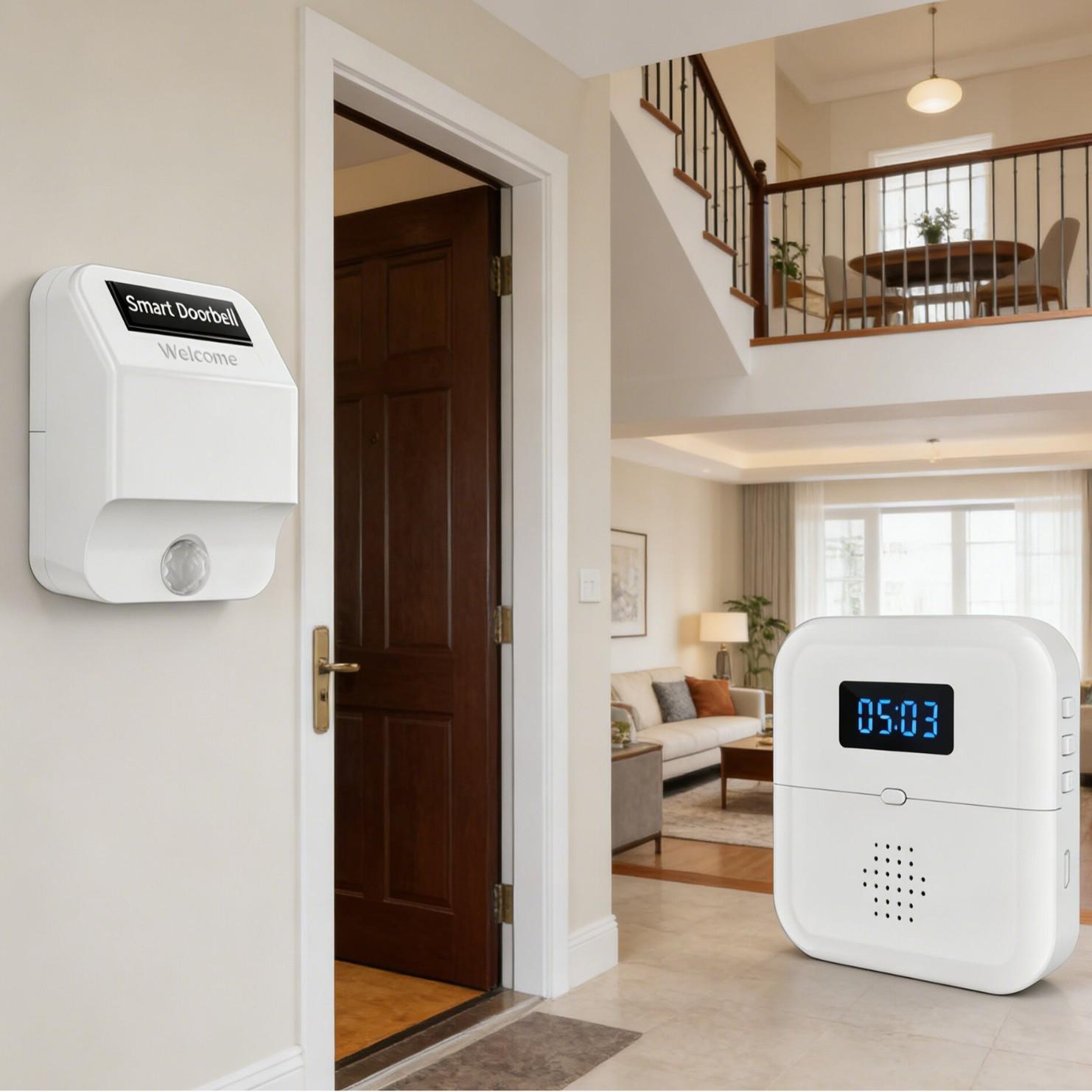 Induction Doorbell Sensor with Voice Alert for Commercial Entrances Transmitter (Needs pairing)