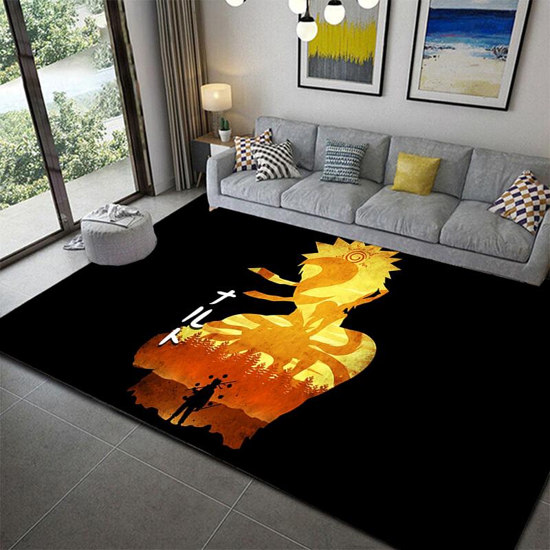 Naruto Populární Koberec pro Obývací Pokoj Ložnici Domácí Dekorace Pohovky, Dětská Protiskluzová Podlahová Rohožka