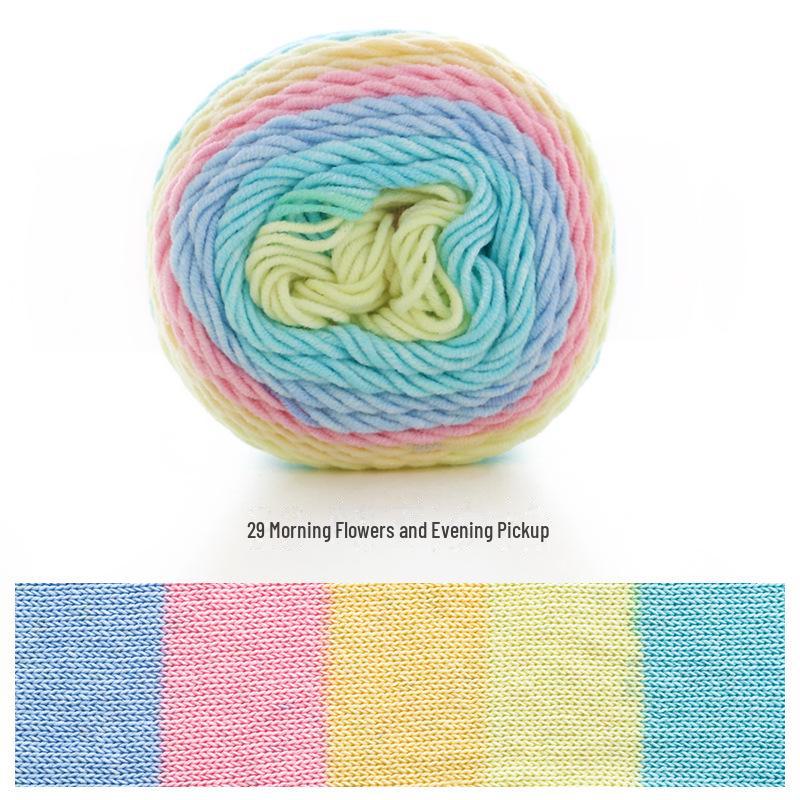 Ruyi Bird Milk Cotton Multicolor Yarn for DIY Knitting Projects - Scarf, Pillow, Blanket