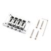 4 String Fixed Hardtail Bridge Vintage Bent Saddle Replacement Electric Guitar Bridge with Screws and Wrench Durable