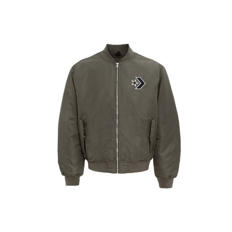 Converse Jackets Unisex Green Baseball Collar Moderate Other UCJ147-E48 M