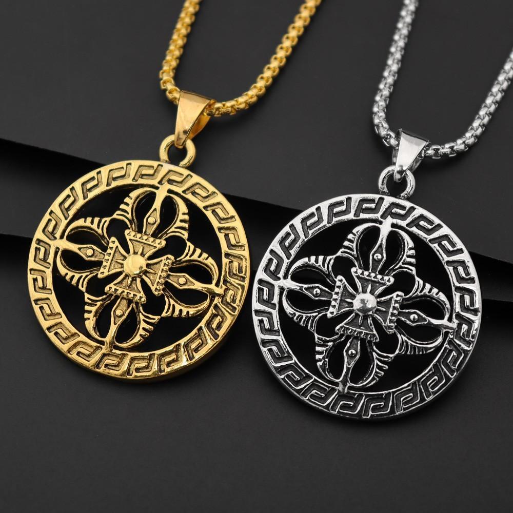 European and American Retro Totem Alloy Pendant Trendy Fashion Men's Necklace Accessories
