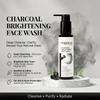 Riquenza Charcoal Brightening Face Wash for Oily & Acne Prone Skin | Deep Pore Cleansing with Niacinamide, Vitamin C & Activated Charcoal | Oil Co