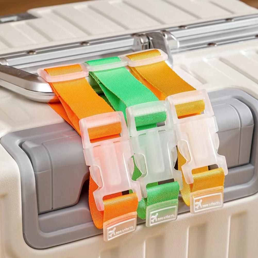 Colorful Luggage Straps For Suitcases Adjustable Suitcases Belts To Carry Bags Lock Buckle Travel Accessory 2024 Trend
