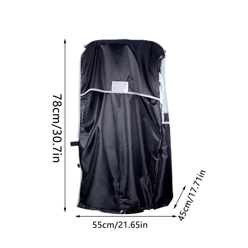 Fahrradplane Wasserdicht Fahrradsitzbezug Kindersitzverdeck Fahrradabdeckung Rücksitzschoner Winddichte Abdeckung Staubschutzabdeckung Mit