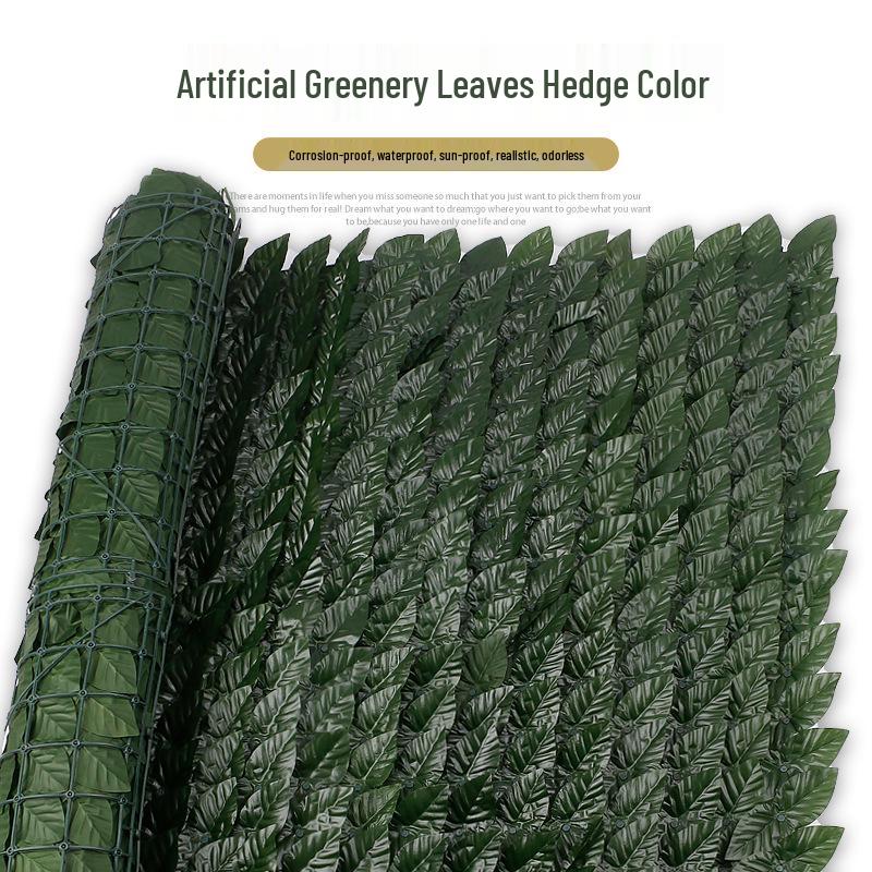 Artificial Pothos Leaf Telescopic Fence for Decoration and Privacy
