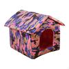 Outdoor Cats House Dog Hut Detachable Kennel Washable Winter Shelter Pet Cave Bed for Lawn Indoor