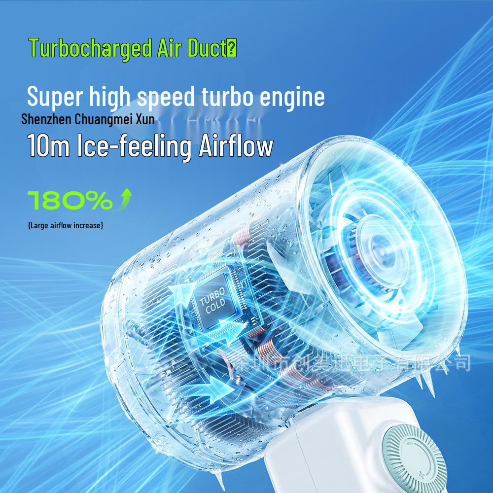 2026 Handheld Fan with High-Speed Turbine and Semiconductor Cooling