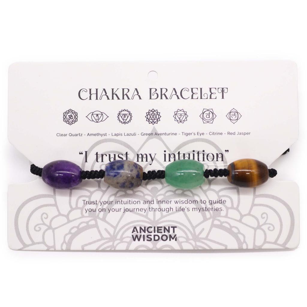 Chakra Beaded String Bracelet I Trust My Intuition
