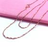 Purple Gold Double-Layer Snake Bone Twist Chain Rose Gold-Plated Exquisite Color Gold Plain Chain Simple Chain Set